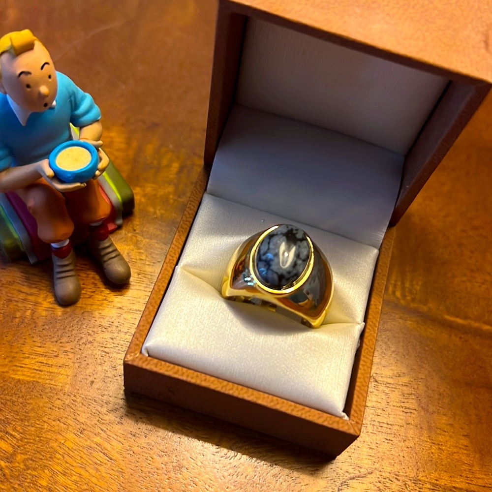 Kate spade - dark pearl gold statement ring size 6